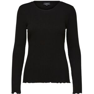 Selected Slfanna Ls Crew Neck Tee S Noos S Black S Selected Slfanna Ls Crew Neck Tee S Noos S Black S