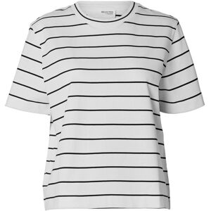 Selected Slwessential Ss Striped Boxy Tee Noos S White S Selected Slwessential Ss Striped Boxy Tee Noos S White S