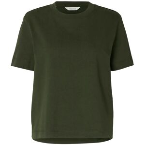 Selected Slwessential Ss Boxy Tee Noos XS Khaki XS Selected Slwessential Ss Boxy Tee Noos XS Khaki XS