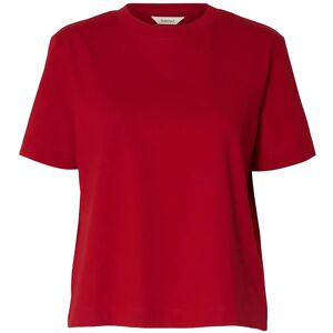 Selected Slwessential Ss Boxy Tee Noos XS Red XS Selected Slwessential Ss Boxy Tee Noos XS Red XS