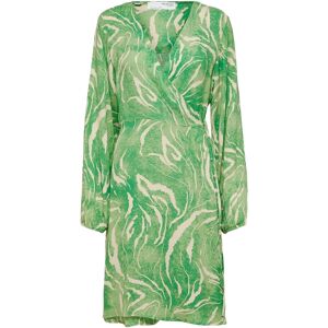 Selected Slffiola Ls Aop Wrap Dress B 34 Green 34 Selected Slffiola Ls Aop Wrap Dress B 34 Green 34