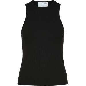 Selected Slfanna O-Neck Tank Top Noos S Black S Selected Slfanna O-Neck Tank Top Noos S Black S