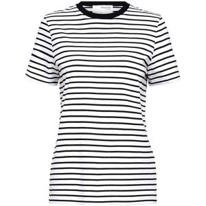 Selected Slfmyessential Ss Stripe O-Neck Tee M Black M Selected Slfmyessential Ss Stripe O-Neck Tee M Black M