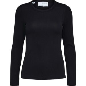 Selected Slfdianna Ls O-Neck Top Noos XXL Black XXL Selected Slfdianna Ls O-Neck Top Noos XXL Black XXL