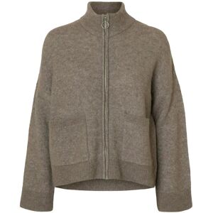 Selected Slfsia Ras Ls Knit Zipper Cardigan Noos L Beige L Selected Slfsia Ras Ls Knit Zipper Cardigan Noos L Beige L
