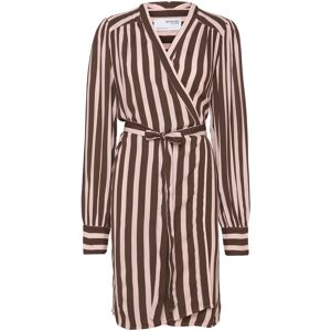 Selected Slfminna-Alva Ls Short Wrap Dress O 36 Brown 36 Selected Slfminna-Alva Ls Short Wrap Dress O 36 Brown 36