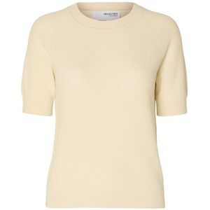 Selected Slfelinna New Ss Knit Top Noos XL Beige XL Selected Slfelinna New Ss Knit Top Noos XL Beige XL