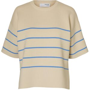 Selected Slfliva 2/4 Knit O-Neck Noos XS Beige XS Selected Slfliva 2/4 Knit O-Neck Noos XS Beige XS