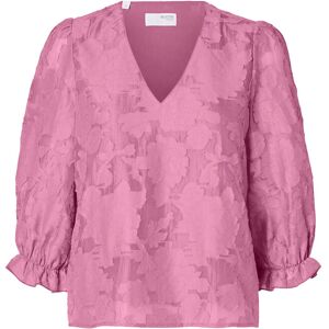 Selected Slfcathi-Sadie 3/4 Top Ff 38 Pink 38 Selected Slfcathi-Sadie 3/4 Top Ff 38 Pink 38