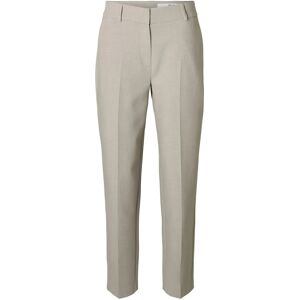 Selected Slfrita-Ria Mw Cropped Pant Mel Noos 36 Beige 36 Selected Slfrita-Ria Mw Cropped Pant Mel Noos 36 Beige 36
