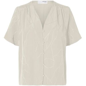 Selected Slfdimitra Ss Jacquard Top B 34 Cream 34 Selected Slfdimitra Ss Jacquard Top B 34 Cream 34