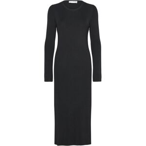 Selected Slfcaro Ls Rib Knit Long Dress S Black S Selected Slfcaro Ls Rib Knit Long Dress S Black S