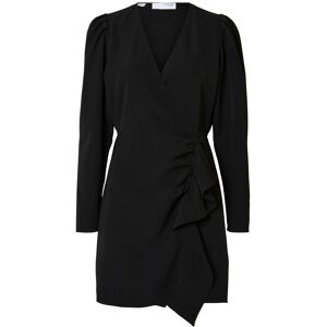 Selected Slfsine Ls Short Ruffle Dress B 34 Black 34 Selected Slfsine Ls Short Ruffle Dress B 34 Black 34