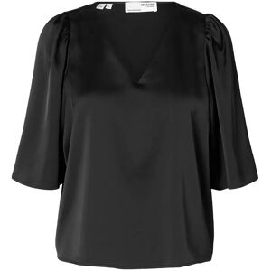 Selected Slflena 2/4 V-Neck Top D2 34 Black 34 Selected Slflena 2/4 V-Neck Top D2 34 Black 34