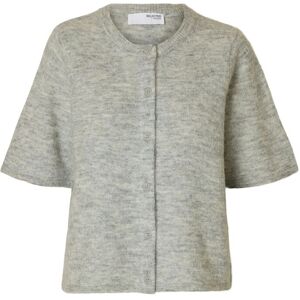 Selected Slflulu 2/4 Knit Cardigan Noos L Grey L Selected Slflulu 2/4 Knit Cardigan Noos L Grey L