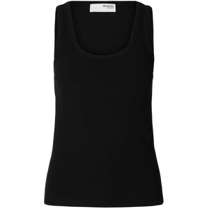 Selected Slwanna U-Neck Tank Top Noos S Black S Selected Slwanna U-Neck Tank Top Noos S Black S