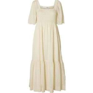 Selected Slfdora Ss Aop Ankle Dress B 36 Cream 36 Selected Slfdora Ss Aop Ankle Dress B 36 Cream 36
