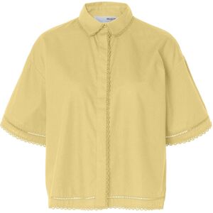 Selected Slfnovi Ss Crochet Detail Shirt B 36 Yellow 36 Selected Slfnovi Ss Crochet Detail Shirt B 36 Yellow 36