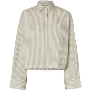 Selected Slwastha Ls Cropped Boxy Shirt Noos 44 Beige 44 Selected Slwastha Ls Cropped Boxy Shirt Noos 44 Beige 44