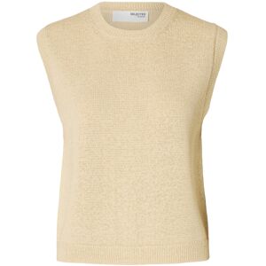 Selected Slfalma Sl Knit Vest XS Cream XS Selected Slfalma Sl Knit Vest XS Cream XS