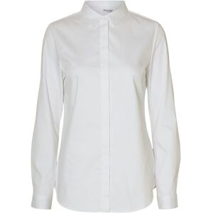 Selected Slwromie Ls Fitted Shirt Noos 42 White 42 Selected Slwromie Ls Fitted Shirt Noos 42 White 42