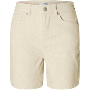 Selected Slfuna-Krista Hw Denim Shorts 34 Cream 34 Selected Slfuna-Krista Hw Denim Shorts 34 Cream 34