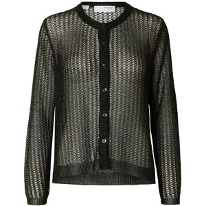 Selected Slfsadie Metallic Ls Knit Cardigan M Black M Selected Slfsadie Metallic Ls Knit Cardigan M Black M