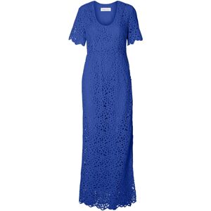 Selected Slfalima Ss Ankle Crochet Dress B 34 Blue 34 Selected Slfalima Ss Ankle Crochet Dress B 34 Blue 34