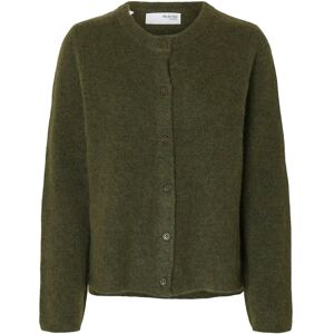 Selected Slflulu New Ls Knit Cardigan Noos XS Khaki XS Selected Slflulu New Ls Knit Cardigan Noos XS Khaki XS