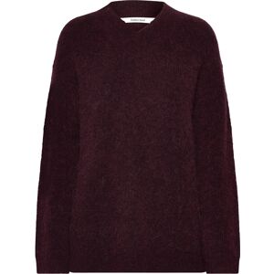 Selected Slfsia Ras Ls Knit Long V-Neck Noos M Burgundy M Selected Slfsia Ras Ls Knit Long V-Neck Noos M Burgundy M