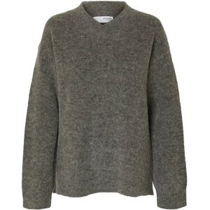 Selected Slfsia Ras Ls Knit Long V-Neck Noos M Grey M Selected Slfsia Ras Ls Knit Long V-Neck Noos M Grey M