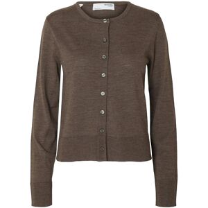 Selected Slwthea Ls Knit Merino Cardigan Noos M Brown M Selected Slwthea Ls Knit Merino Cardigan Noos M Brown M