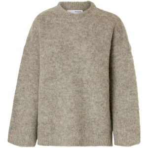Selected Slfgabriella Ls Knit New O-Neck Noos XL Beige XL Selected Slfgabriella Ls Knit New O-Neck Noos XL Beige XL