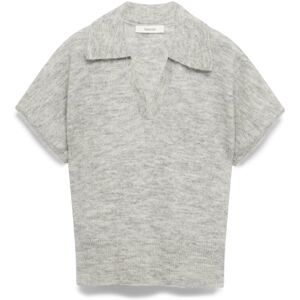Selected Slflulu Ss Knit Polo S Grey S Selected Slflulu Ss Knit Polo S Grey S