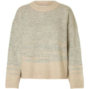 Selected Slfalva Ls Knit Structure O-Neck XS Beige XS Selected Slfalva Ls Knit Structure O-Neck XS Beige XS