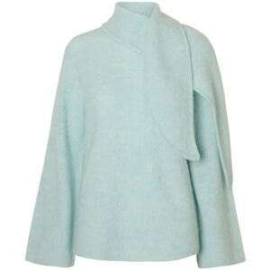 Selected Slflulu Ls Bow Knit XXL Blue XXL Selected Slflulu Ls Bow Knit XXL Blue XXL