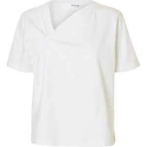 Selected Slfmila Twisted Ss Tee M White M Selected Slfmila Twisted Ss Tee M White M