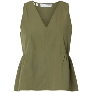 Selected Slwblair Sl V-Neck Peplum Top Noos 42 Green 42 Selected Slwblair Sl V-Neck Peplum Top Noos 42 Green 42