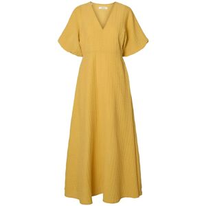 Selected Slwmaddie Ss Closed Back Midi Dress Noos 44 Yellow 44 Selected Slwmaddie Ss Closed Back Midi Dress Noos 44 Yellow 44