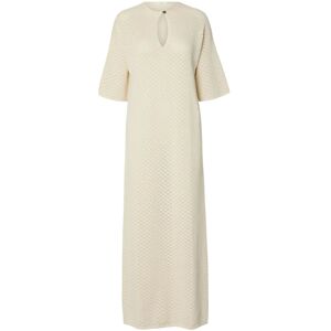 Selected Slfivy 2/4 Knit Structure Dress M Cream M Selected Slfivy 2/4 Knit Structure Dress M Cream M