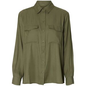 Selected Slfbeatrice Ls Relaxed Pocket Shirt B 34 Khaki 34 Selected Slfbeatrice Ls Relaxed Pocket Shirt B 34 Khaki 34