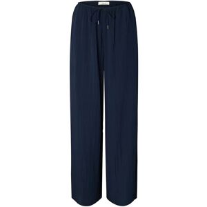 Selected Slfiona Hw Wide String Pant B 42 Navy 42 Selected Slfiona Hw Wide String Pant B 42 Navy 42