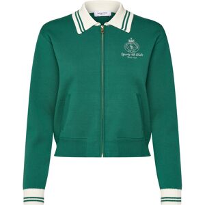 Sporty & Rich Crown Tennis Zipped Cardigan XS Green XS Sporty & Rich Crown Tennis Zipped Cardigan XS Green XS