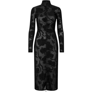 STINE GOYA Lurex Jersey, Long Sleeve Zip Dress XL Black XL STINE GOYA Lurex Jersey, Long Sleeve Zip Dress XL Black XL