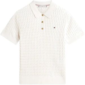 Tommy Hilfiger Cotton Mini Cable Polo M Cream M Tommy Hilfiger Cotton Mini Cable Polo M Cream M
