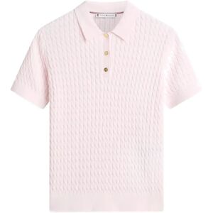 Tommy Hilfiger Cotton Mini Cable Polo XL Pink XL Tommy Hilfiger Cotton Mini Cable Polo XL Pink XL