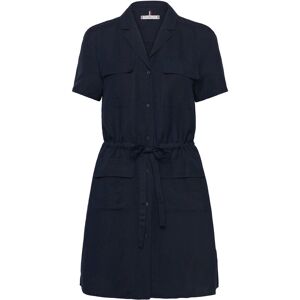 Tommy Hilfiger Textured Linen S/S Short Dress 40 Navy 40 Tommy Hilfiger Textured Linen S/S Short Dress 40 Navy 40