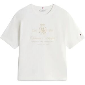 Tommy Hilfiger Varsity Crest Rlx Ss Tee M White M Tommy Hilfiger Varsity Crest Rlx Ss Tee M White M