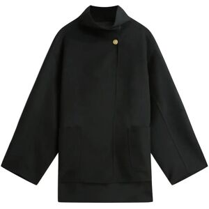Tommy Hilfiger Df Wool Gb Funnel Nk Coat M/L Black M/L Tommy Hilfiger Df Wool Gb Funnel Nk Coat M/L Black M/L