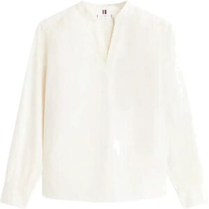 Tommy Hilfiger Poplin V-Nk Blouse 38 Cream 38 Tommy Hilfiger Poplin V-Nk Blouse 38 Cream 38
